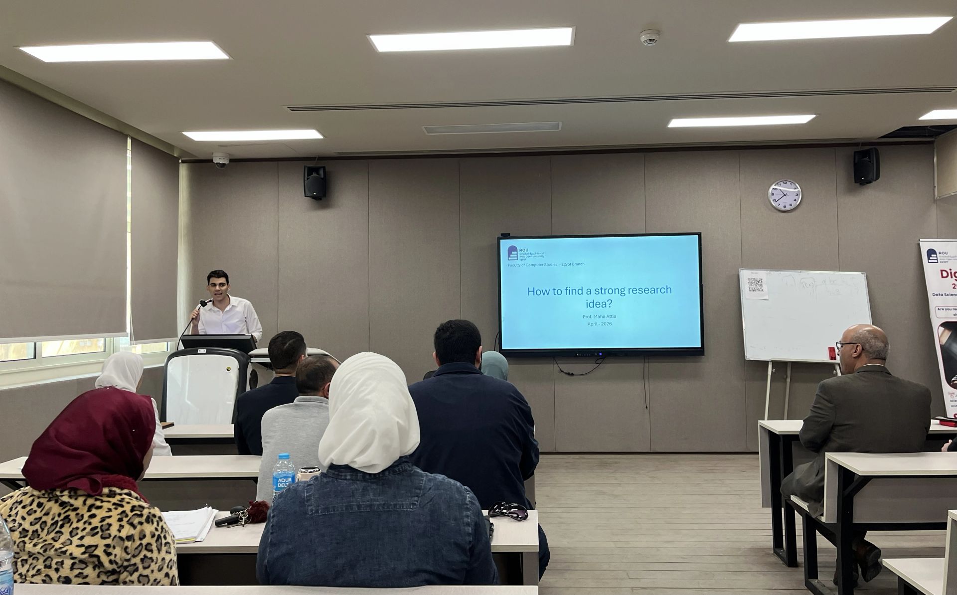 AOU Research Day 2026: Moaz opening the event