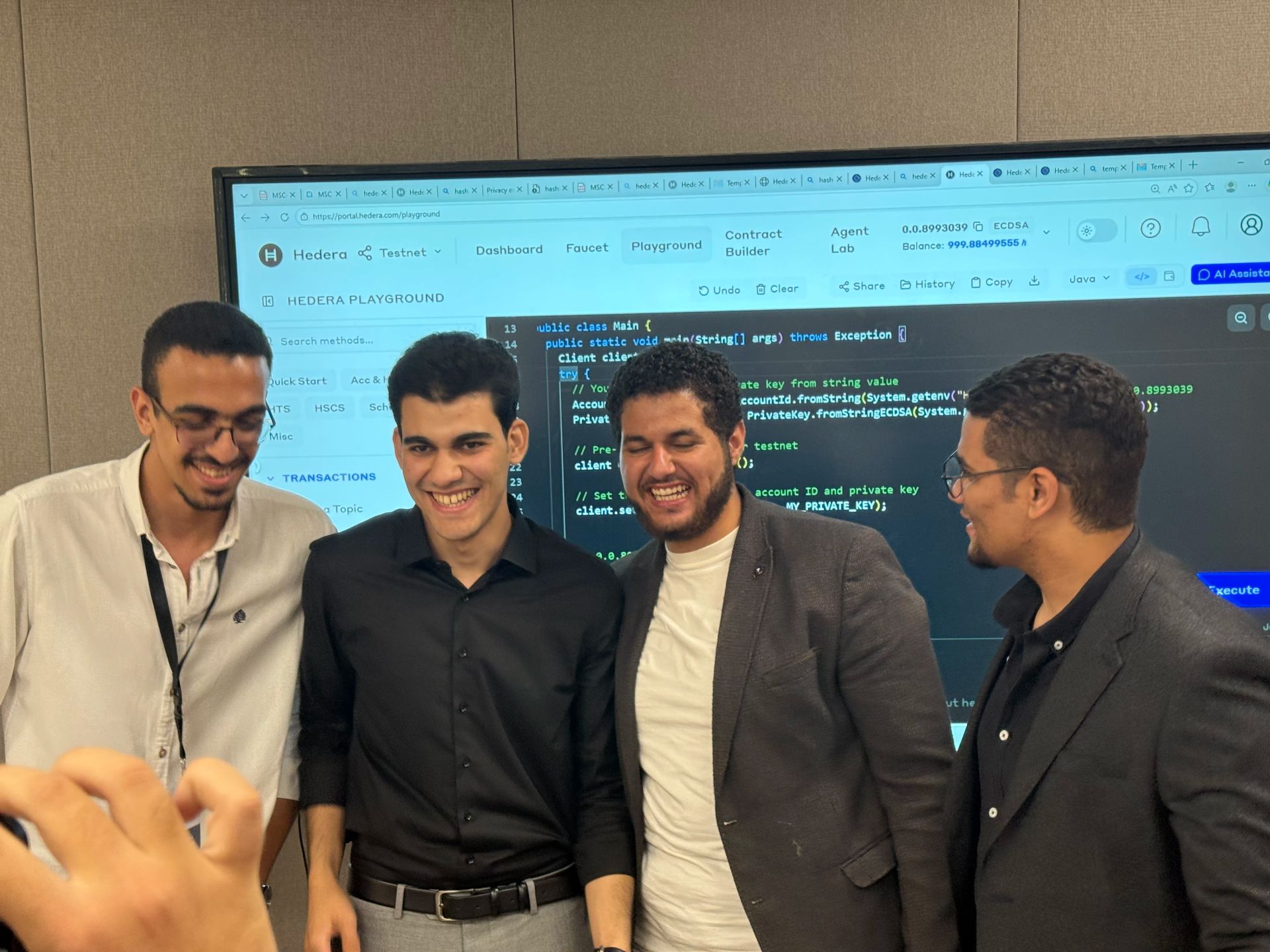 Intro to Web3 using Hedera Technology 2026: Moaz with 3 persons